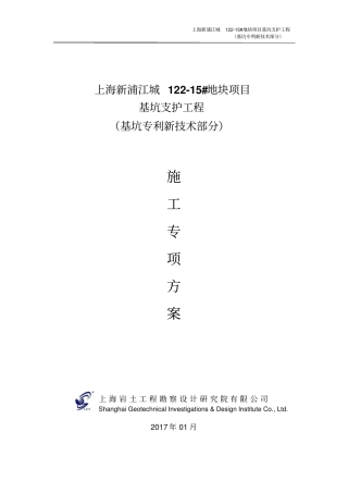 浦江镇新工艺部分施工方案20170104分析