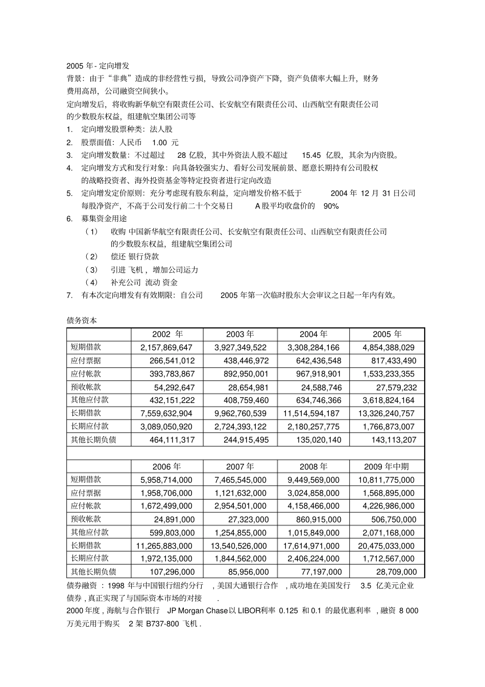 海南航空筹资之路与资本结构分析汇总_第3页