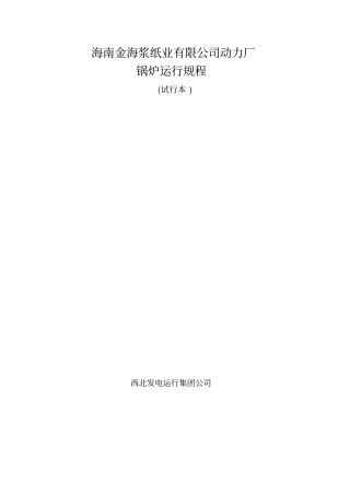 海南金海锅炉运行要求修改