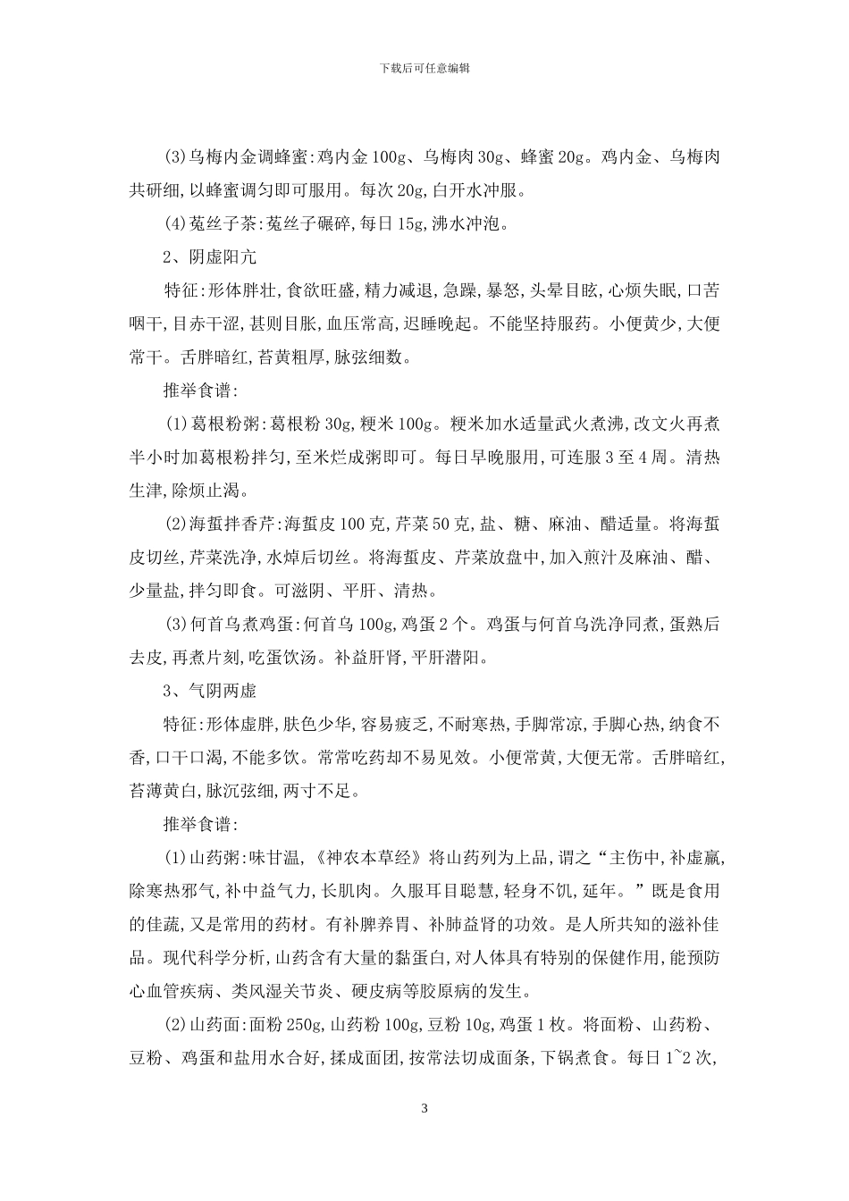 消渴病脾瘅后期饮食疗法-十二指肠溃疡饮食疗法_第3页