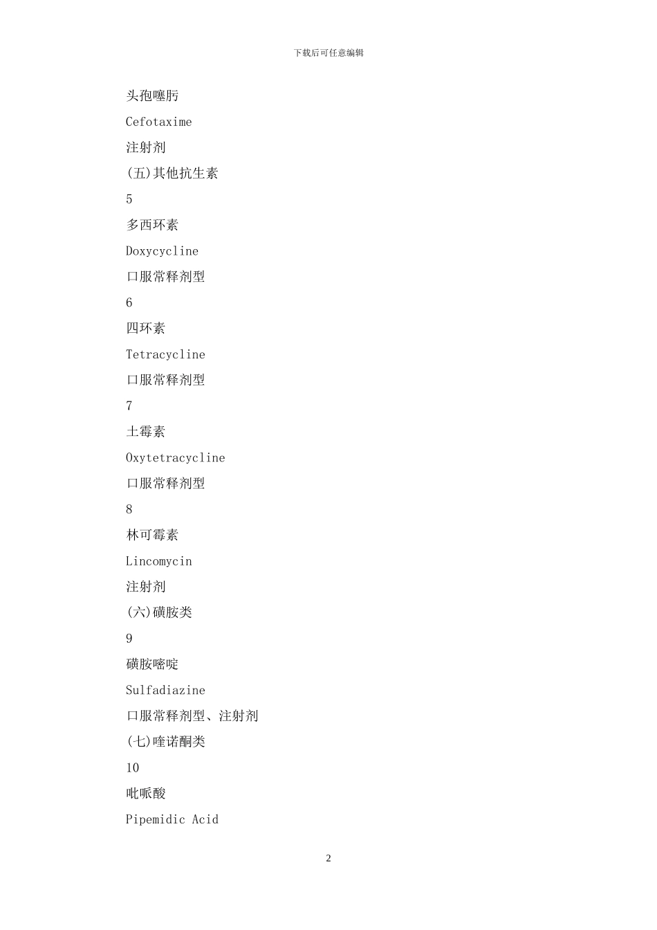 湖北省非基本药物目录药品_第2页