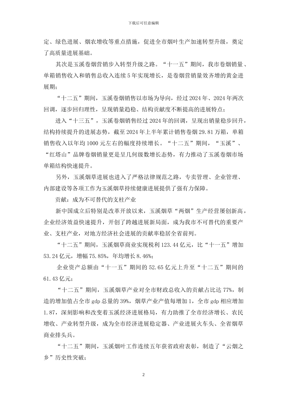 玉溪烟草70年发展之成就综述_第2页