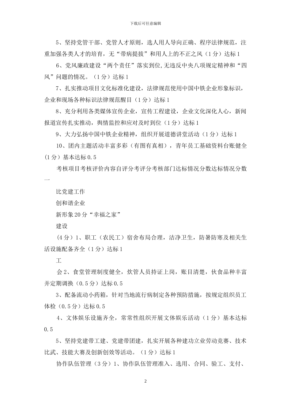 砼中心2024“奋进杯”建功立业劳动竞赛考核表_第2页