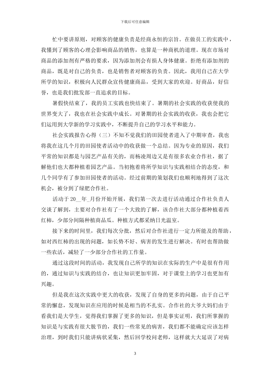 社会实践报告心得选篇_第3页