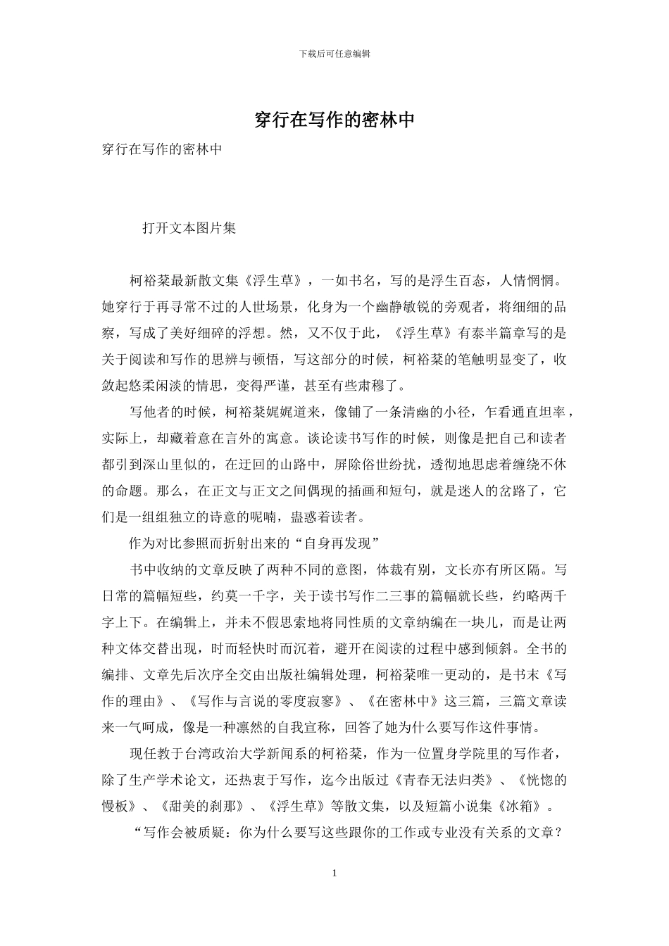 穿行在写作的密林中_第1页