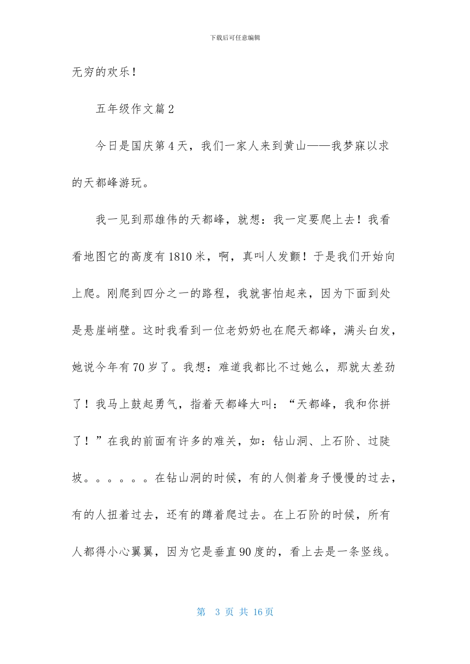 精选五年级作文汇总八篇_第3页