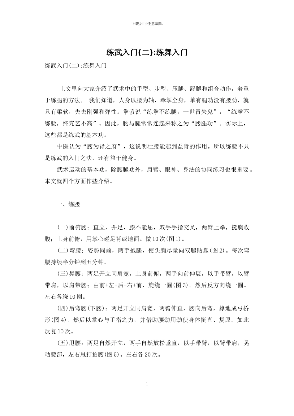 练武入门-练舞入门_第1页