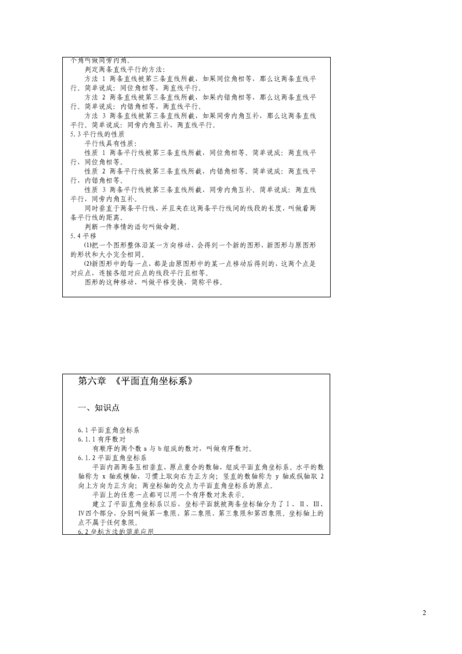 人教版七年级数学下册知识点归纳_第2页