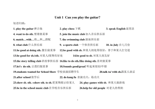 人教版七年级英语下册短语及重要句型汇总