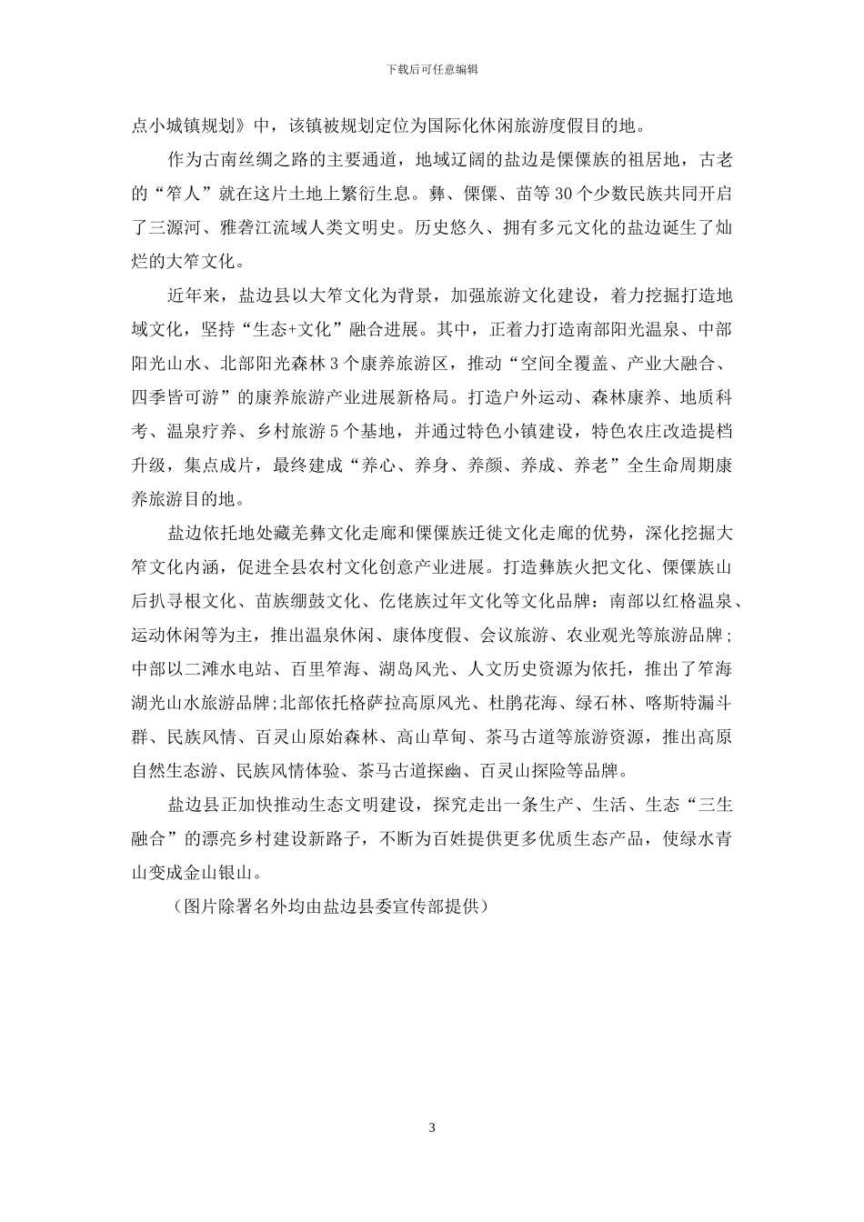 绿色为底-生态盐边特色农业引领农旅振兴_第3页