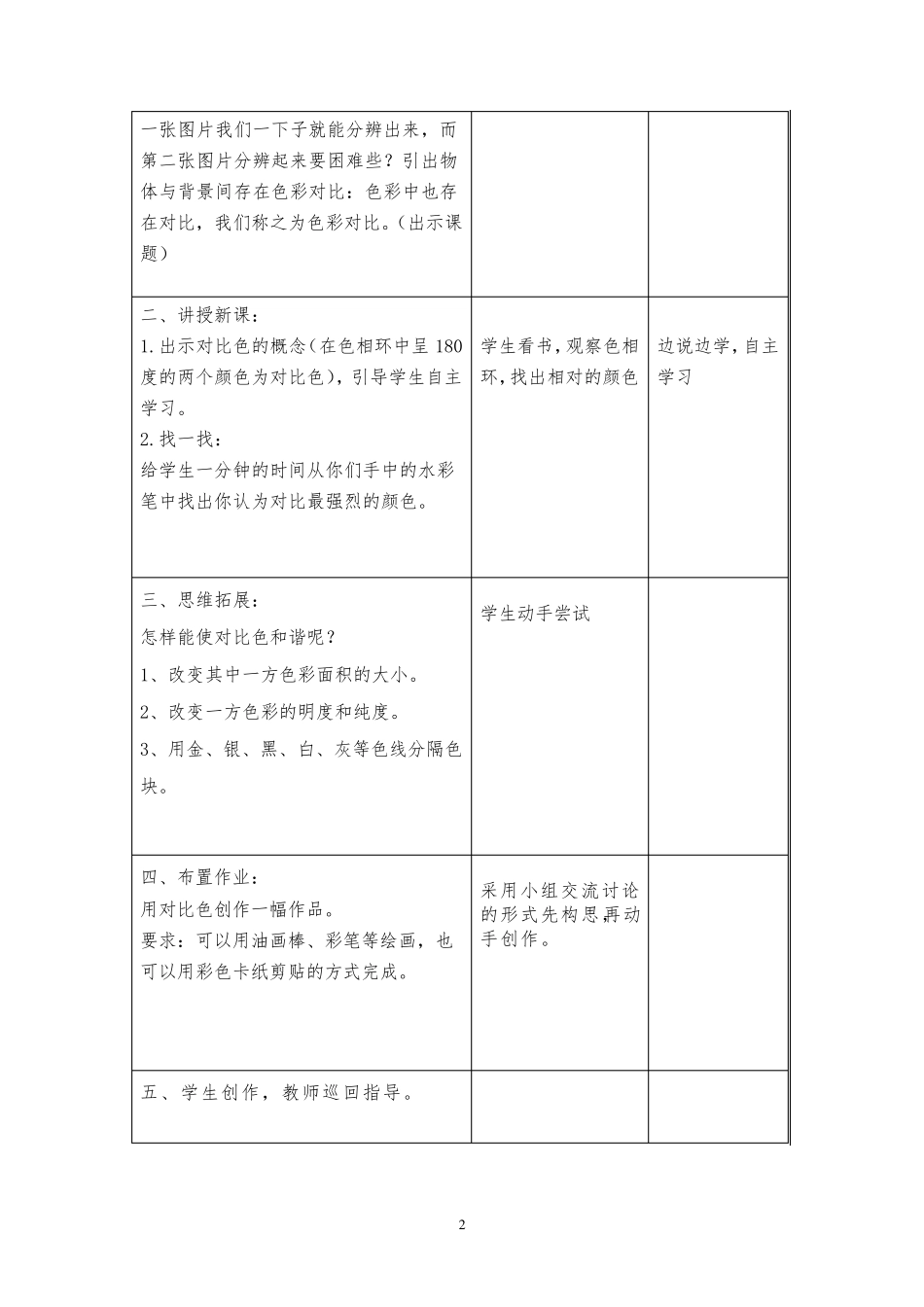 人教版五年级美术上册全册教案_第2页