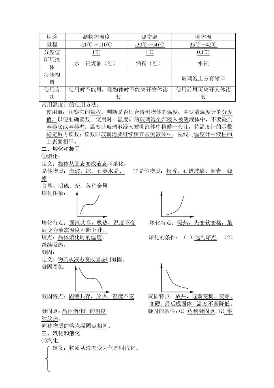 人教版八年级上册物理复习资料知识点总结_第3页
