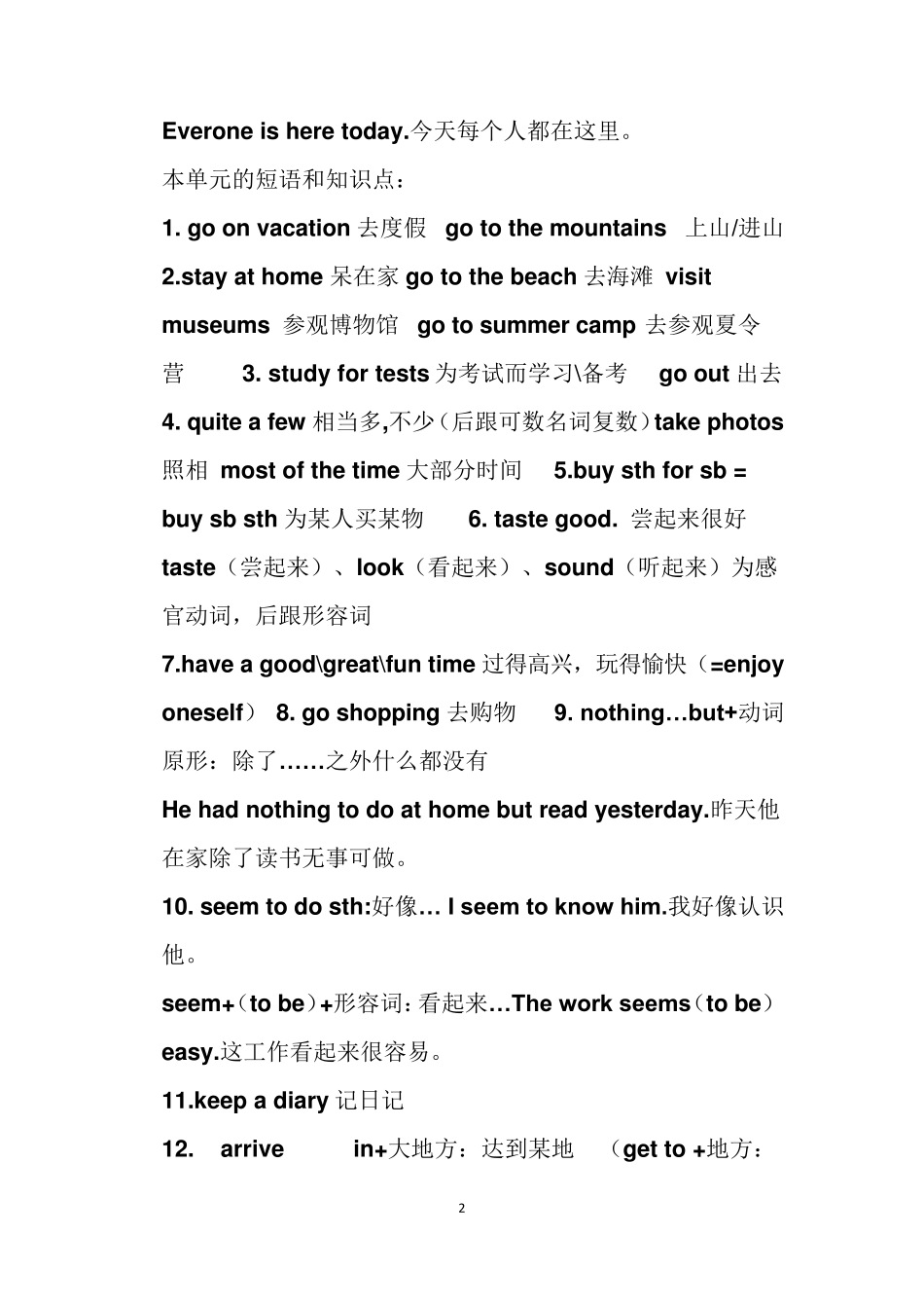 人教版八年级上册英语语法知识点_第2页