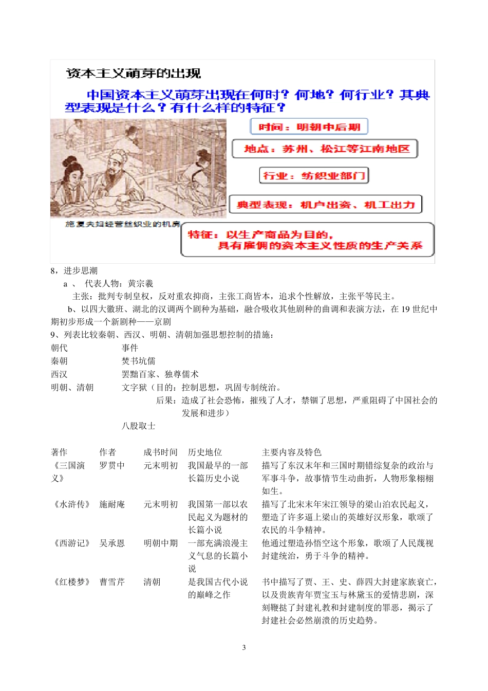 人教版八年级下册历史与社会复习提纲_第3页