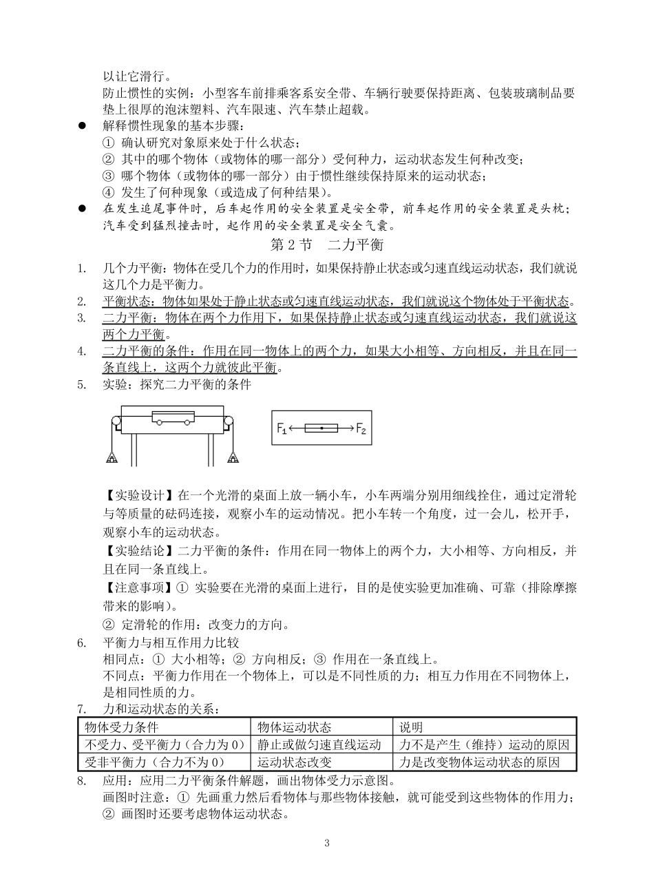 人教版八年级下物理复习资料_第3页