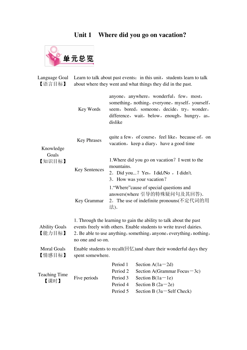 人教版八年级英语上册全册教案_第1页