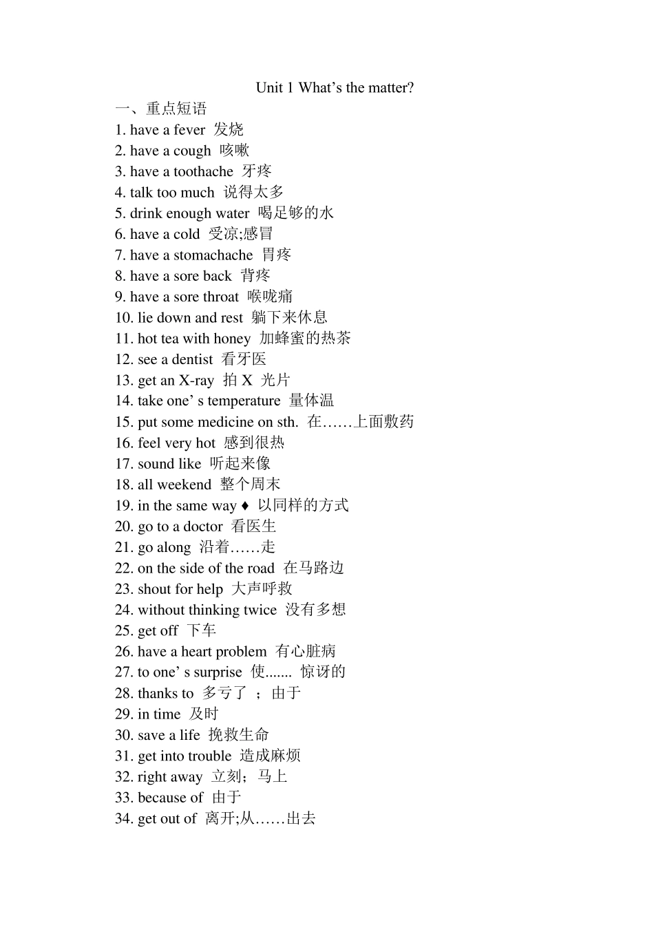 人教版八年级英语下册unit12短语_第1页