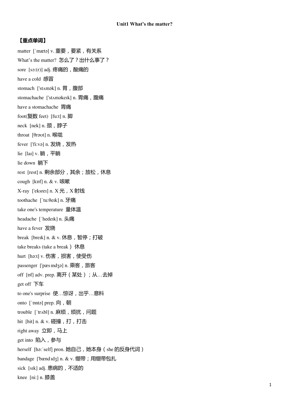 人教版八年级英语下册单词,短语,句型和语法总结_第1页