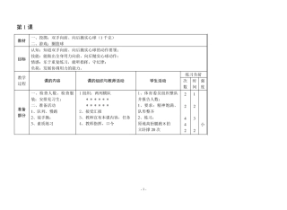 人教版六年级下期体育教案(全册54课时)