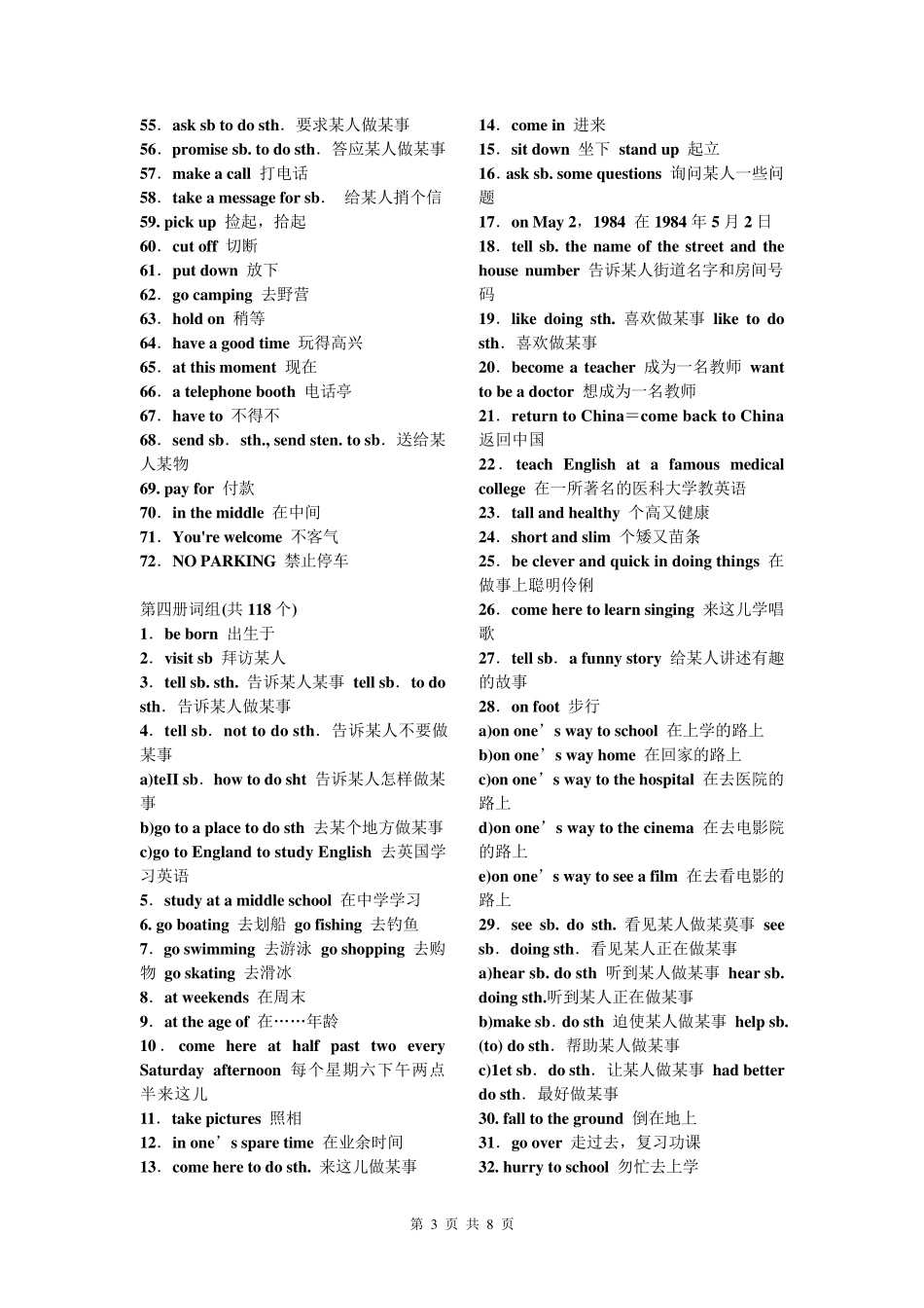 人教版初中英语单词表_第3页