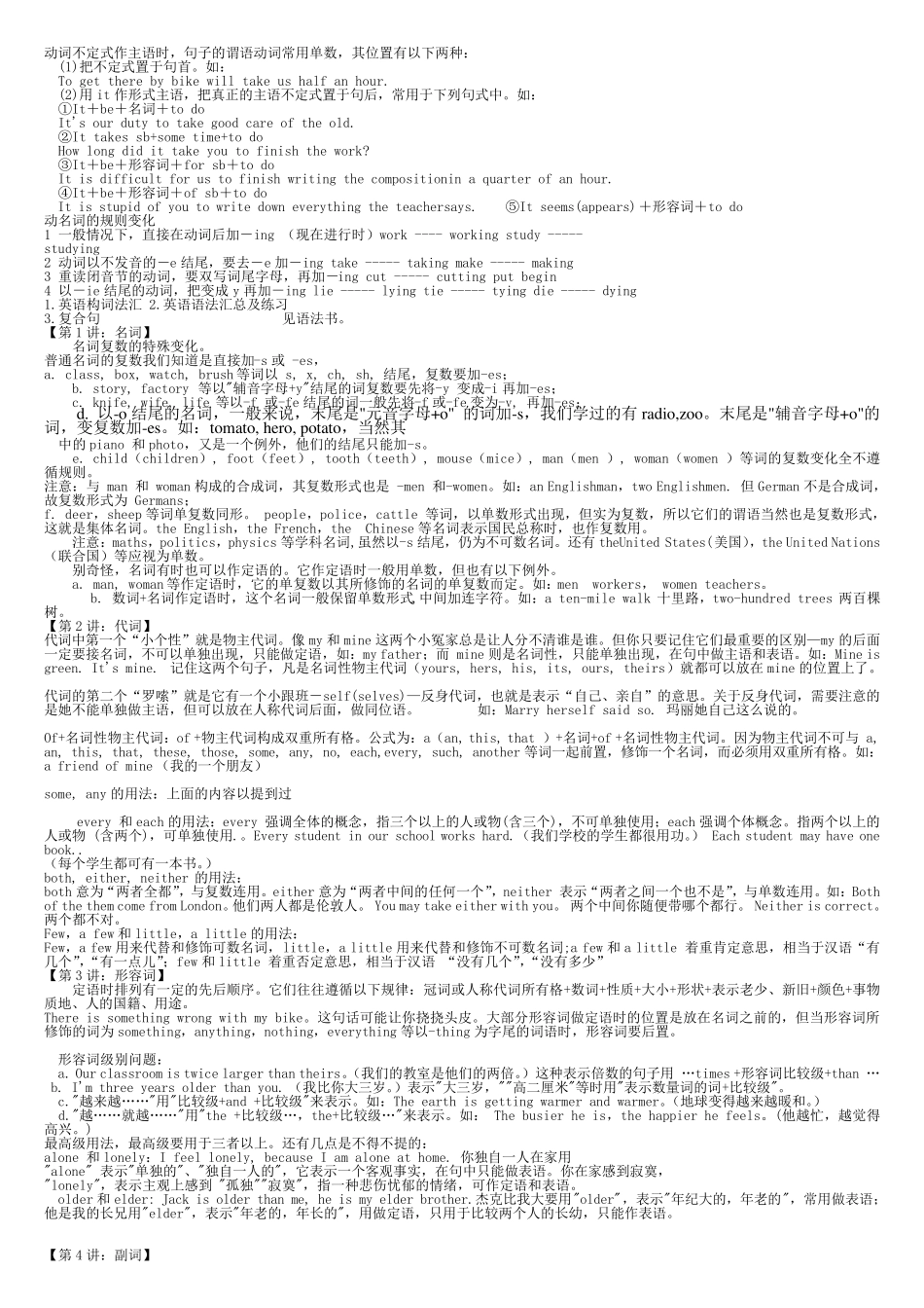 人教版初中英语语法总复习_第2页