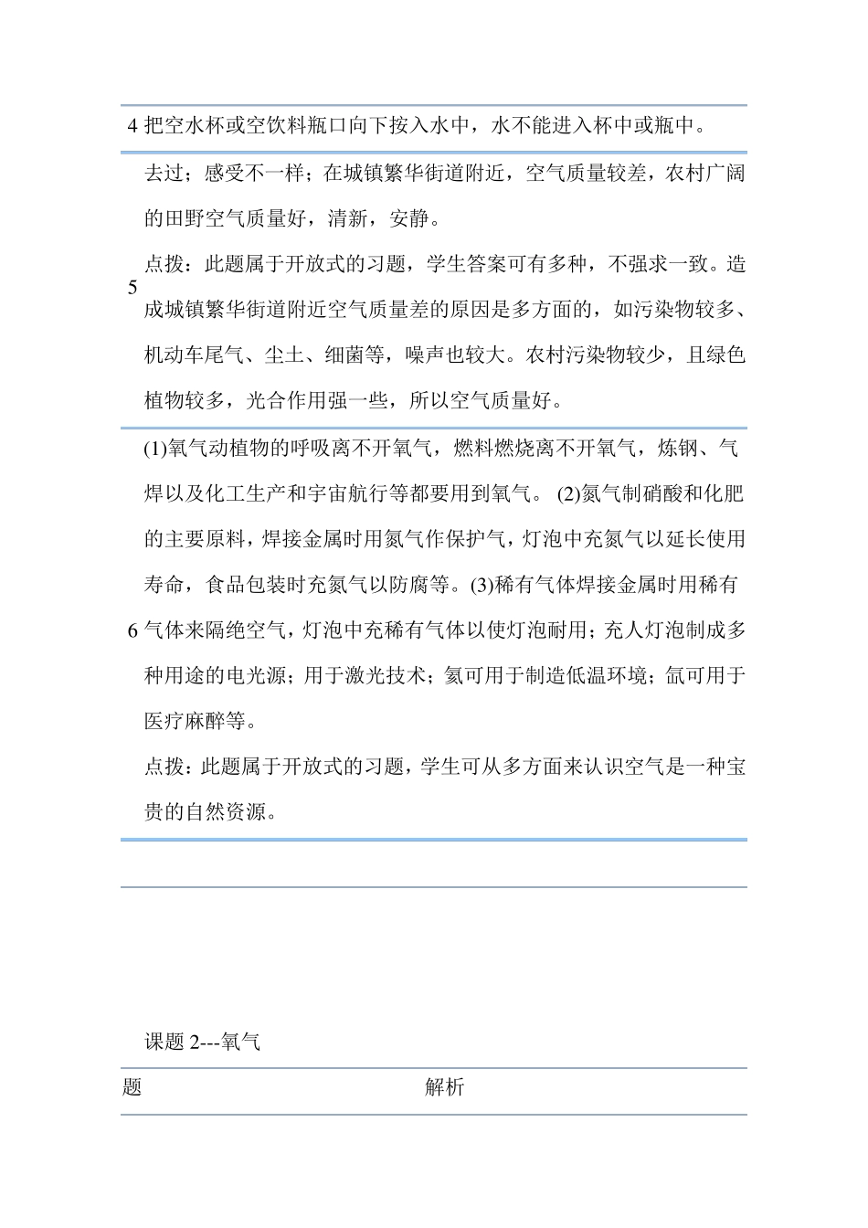 人教版化学教材九年级(上册)课后习题答案_第2页