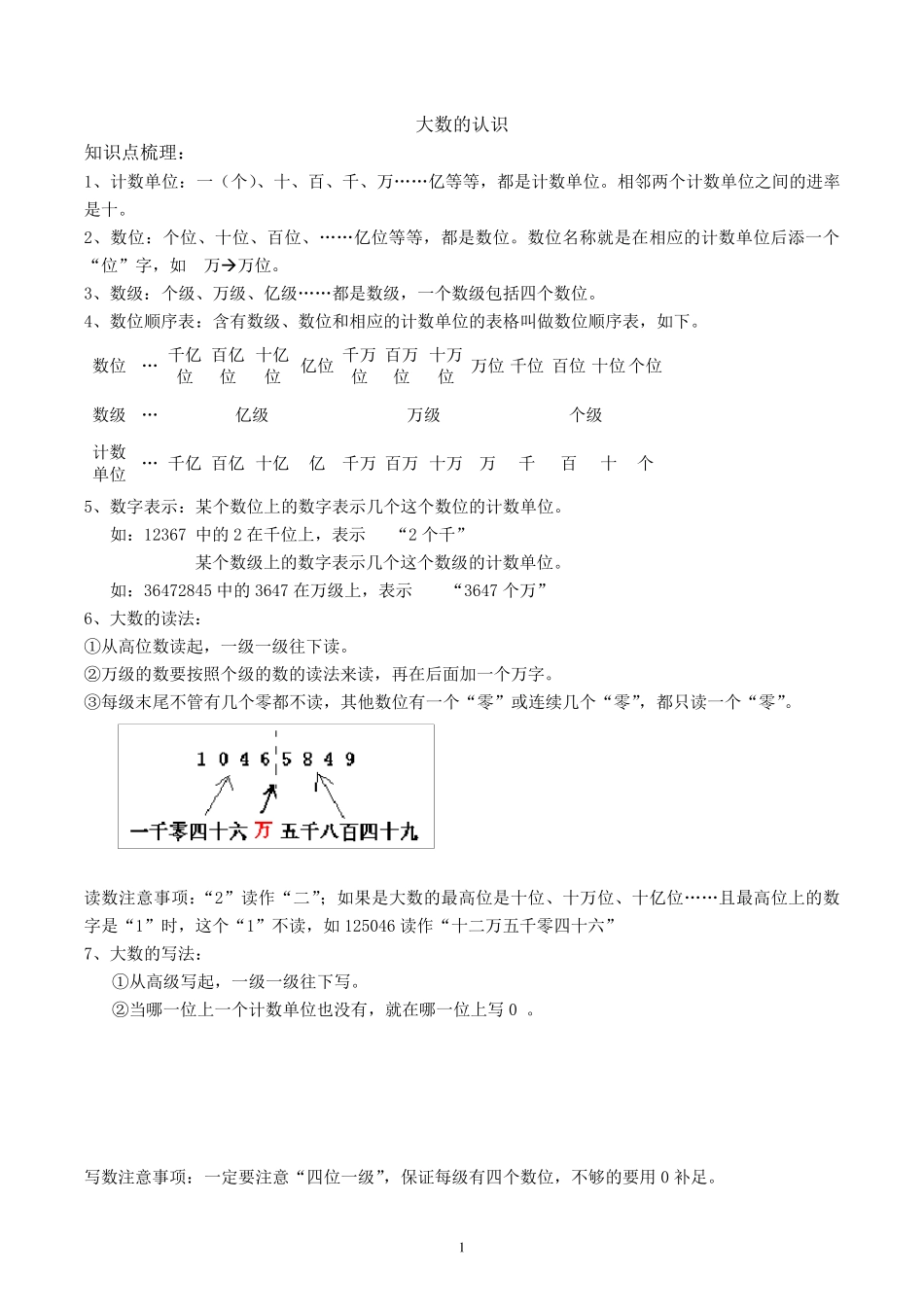 人教版四年级上——大数的认识_第1页