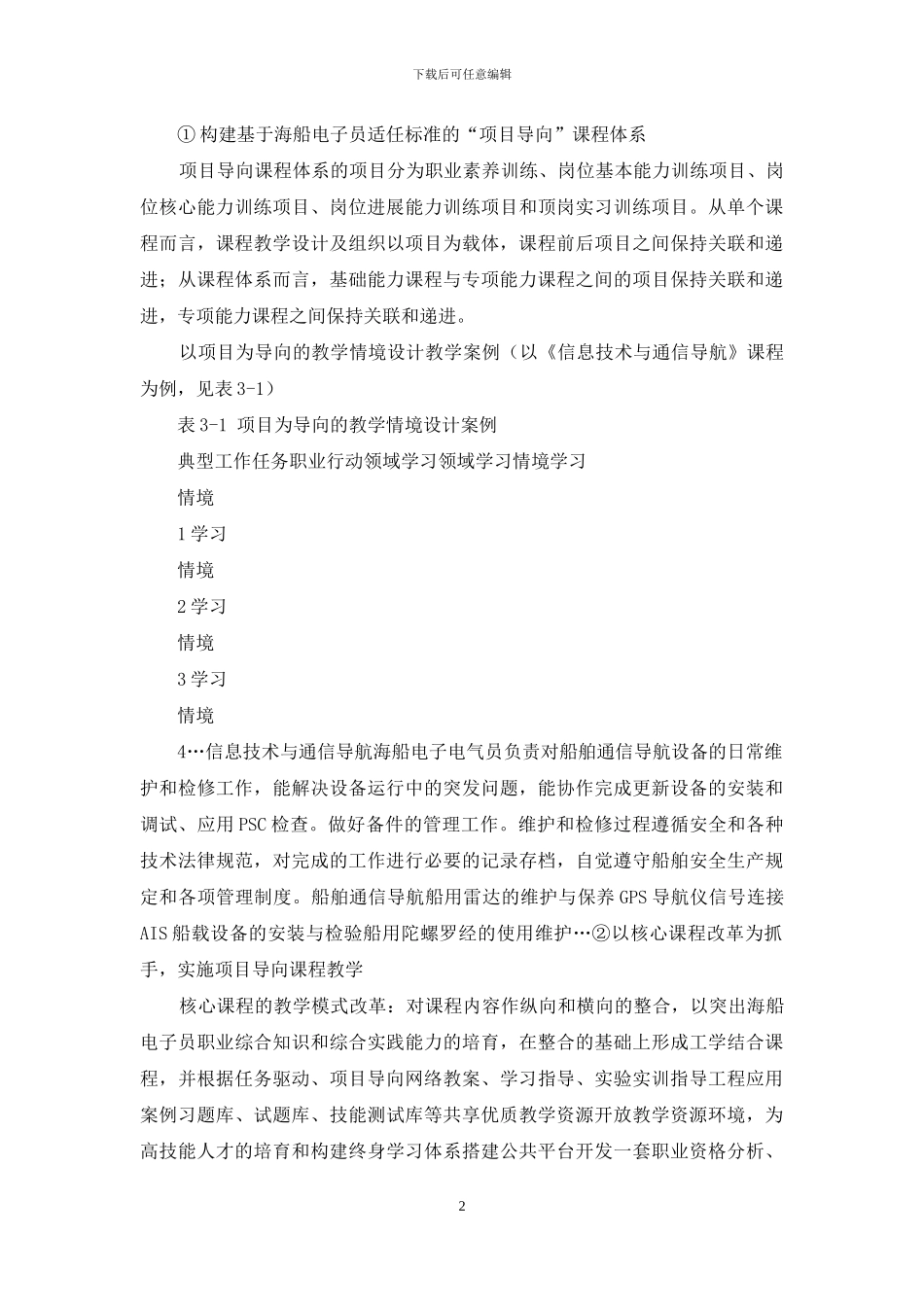 船舶通信与导航课程标准_第2页