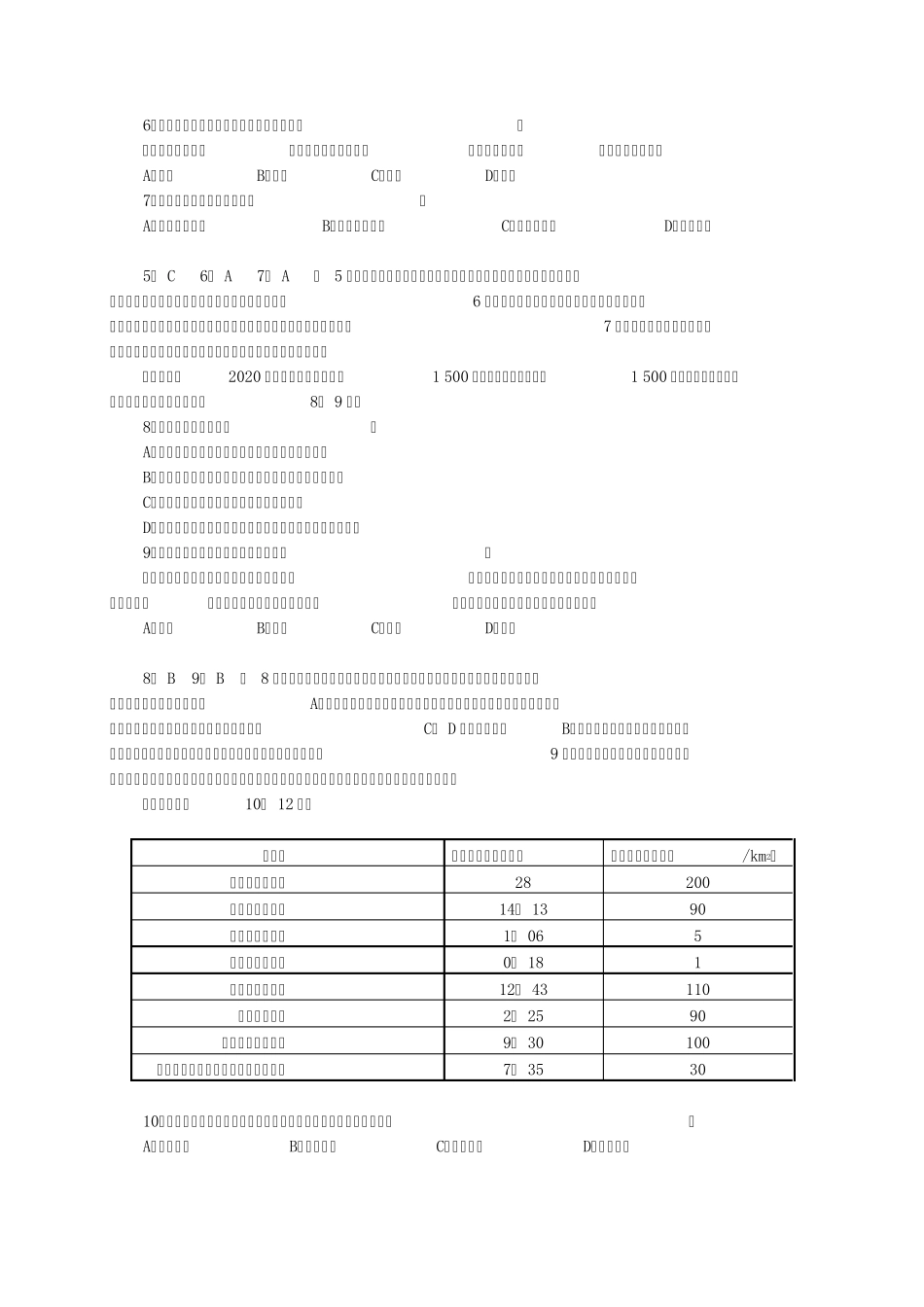 人教版地理必修二1.3《人口的合理容量》测试题_第2页
