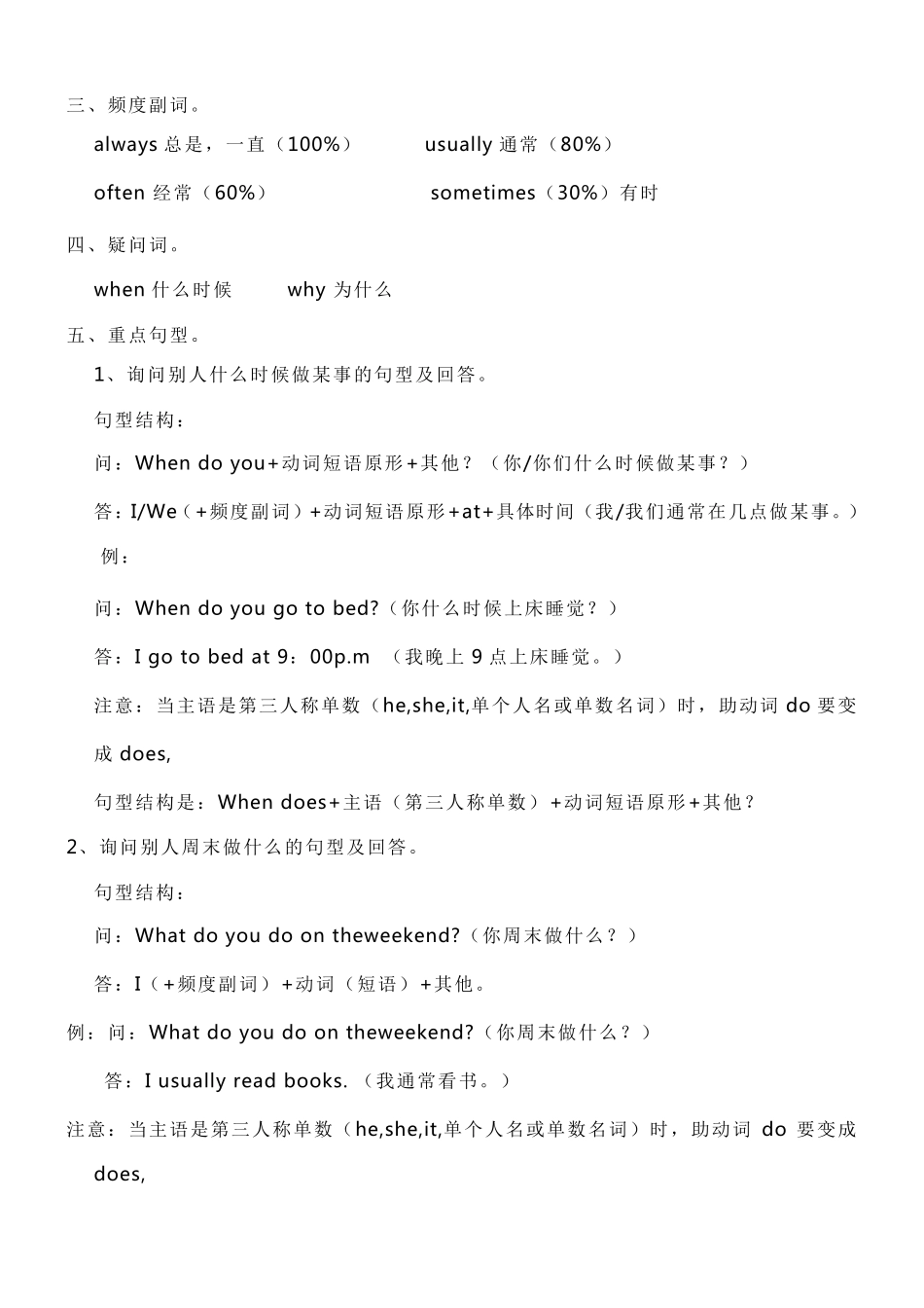 人教版小学PEP英语五年级下册知识点归纳_第2页