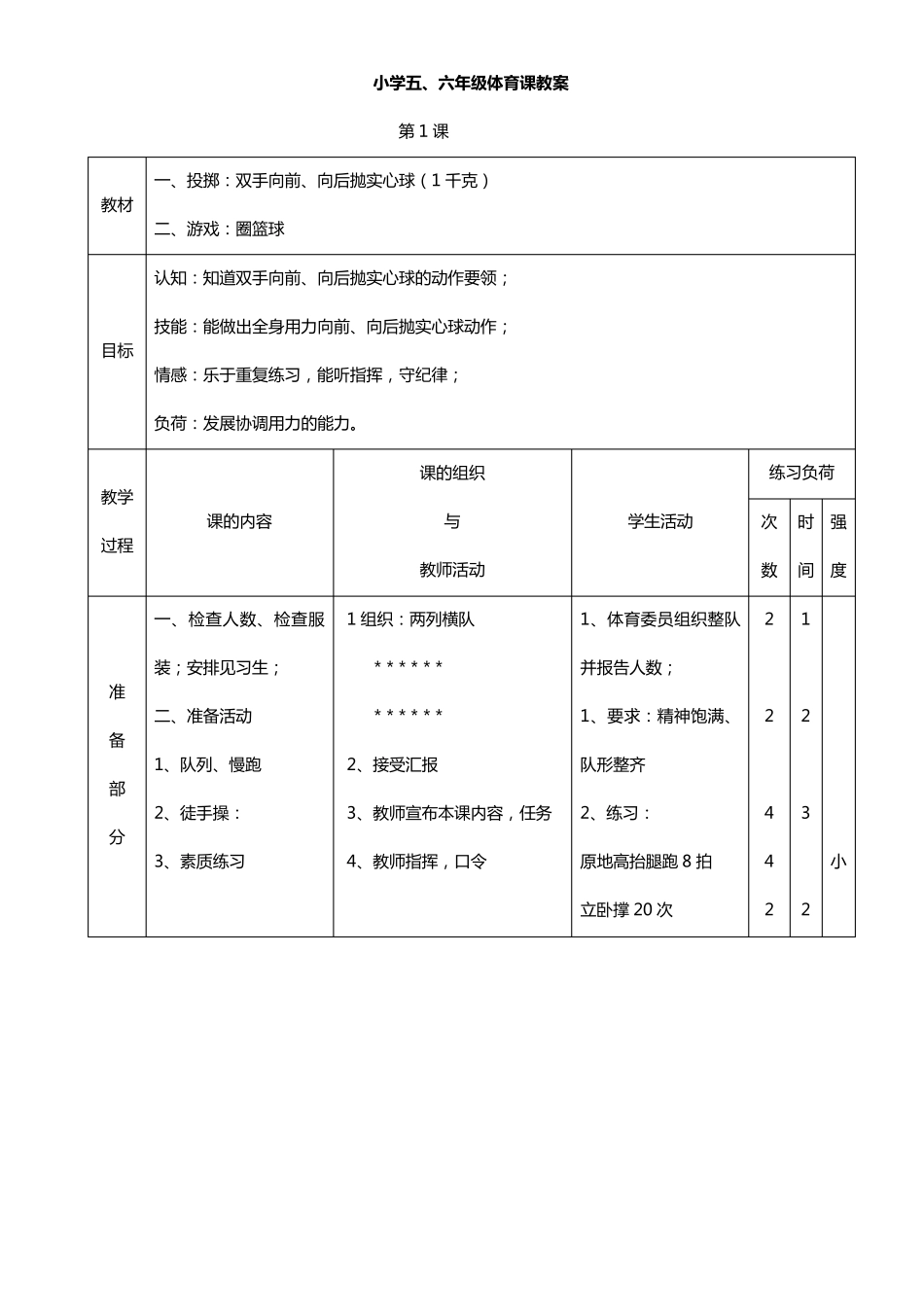 人教版小学五、六年级体育教案_第1页