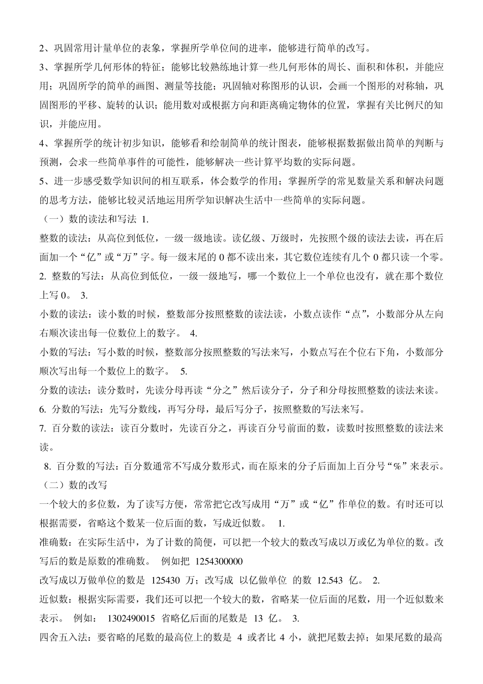 人教版小学六年级数学下册重难点知识汇总复习_第2页