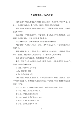 英语协会部分活动总结