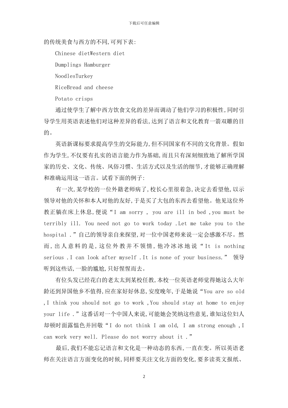 英语教学中的文化真空现象刍议_第2页