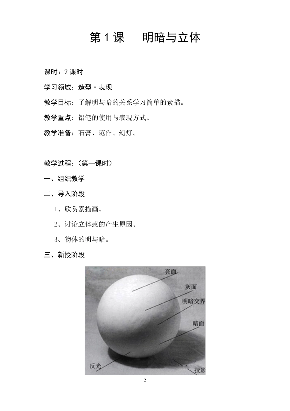 人教版小学美术六年级全册教案(下册)图文版_第2页