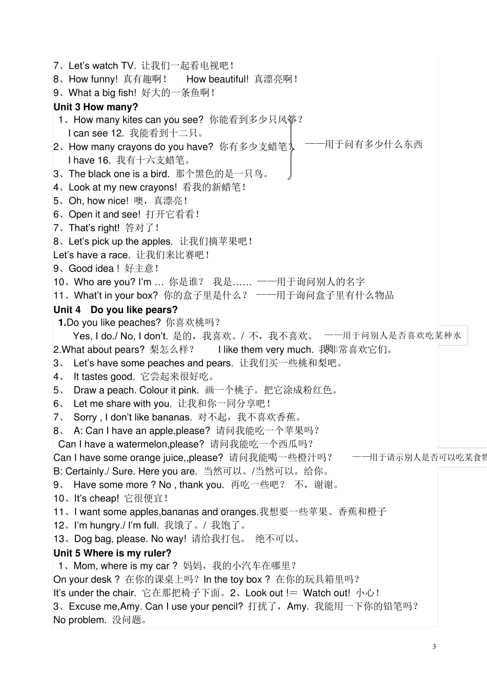 人教版小学英语3—6年级四会单词句子大全_第3页