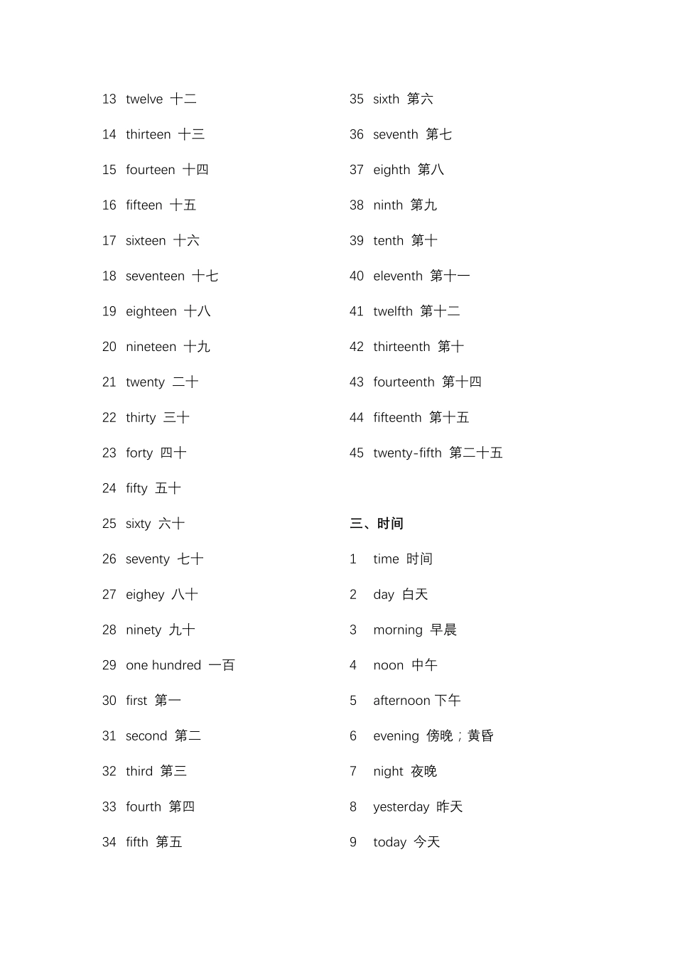 人教版小学英语一年级起点一至六年级单词分类汇总_第2页