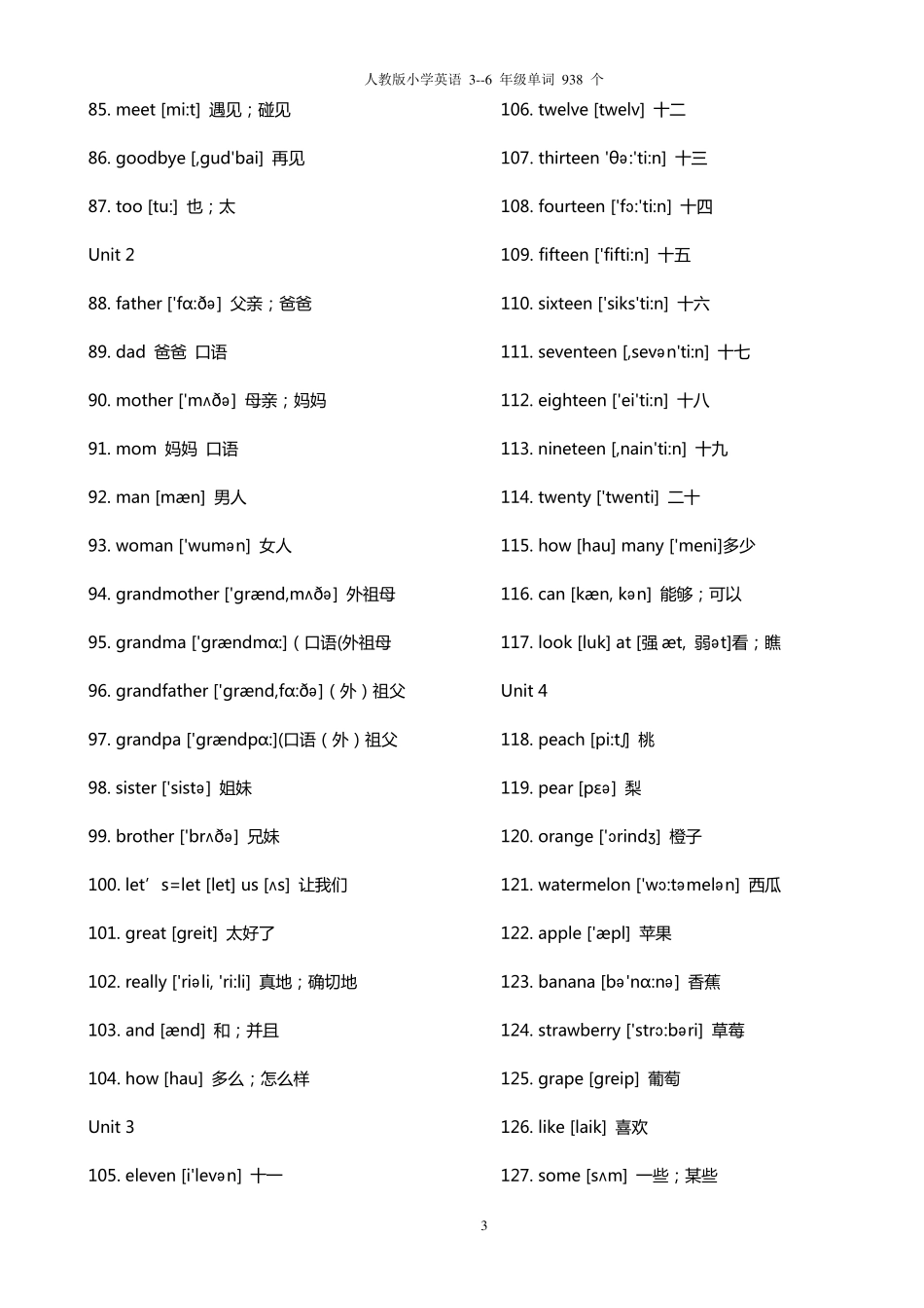 人教版小学英语单词汇总_第3页