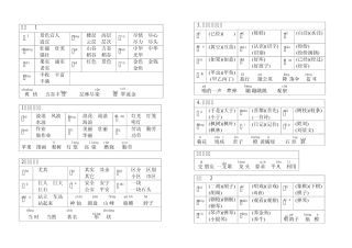 人教版小学语文二年级生字上册生字组词