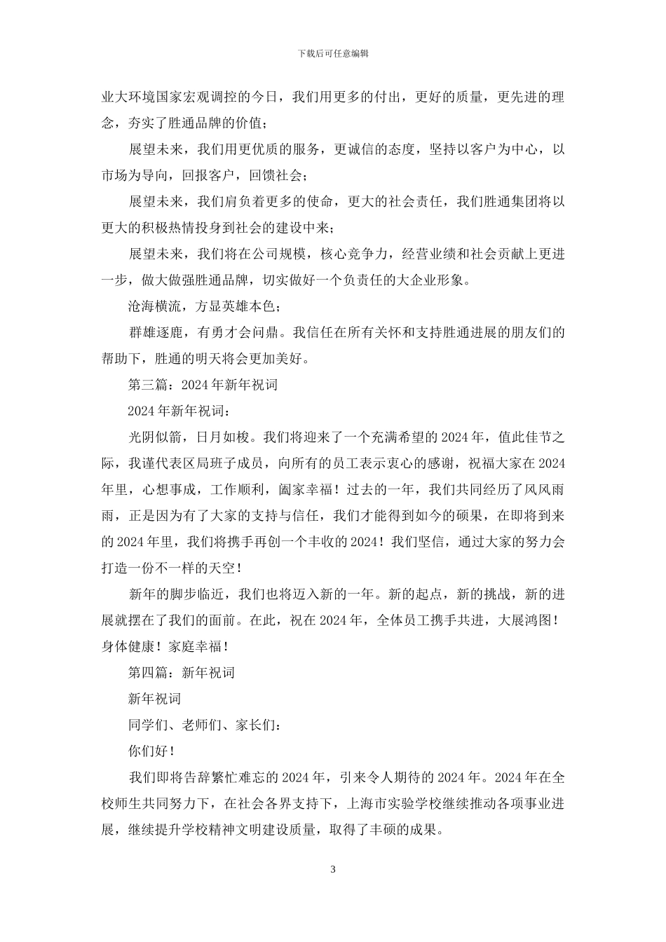 董事长09新年祝词_第3页