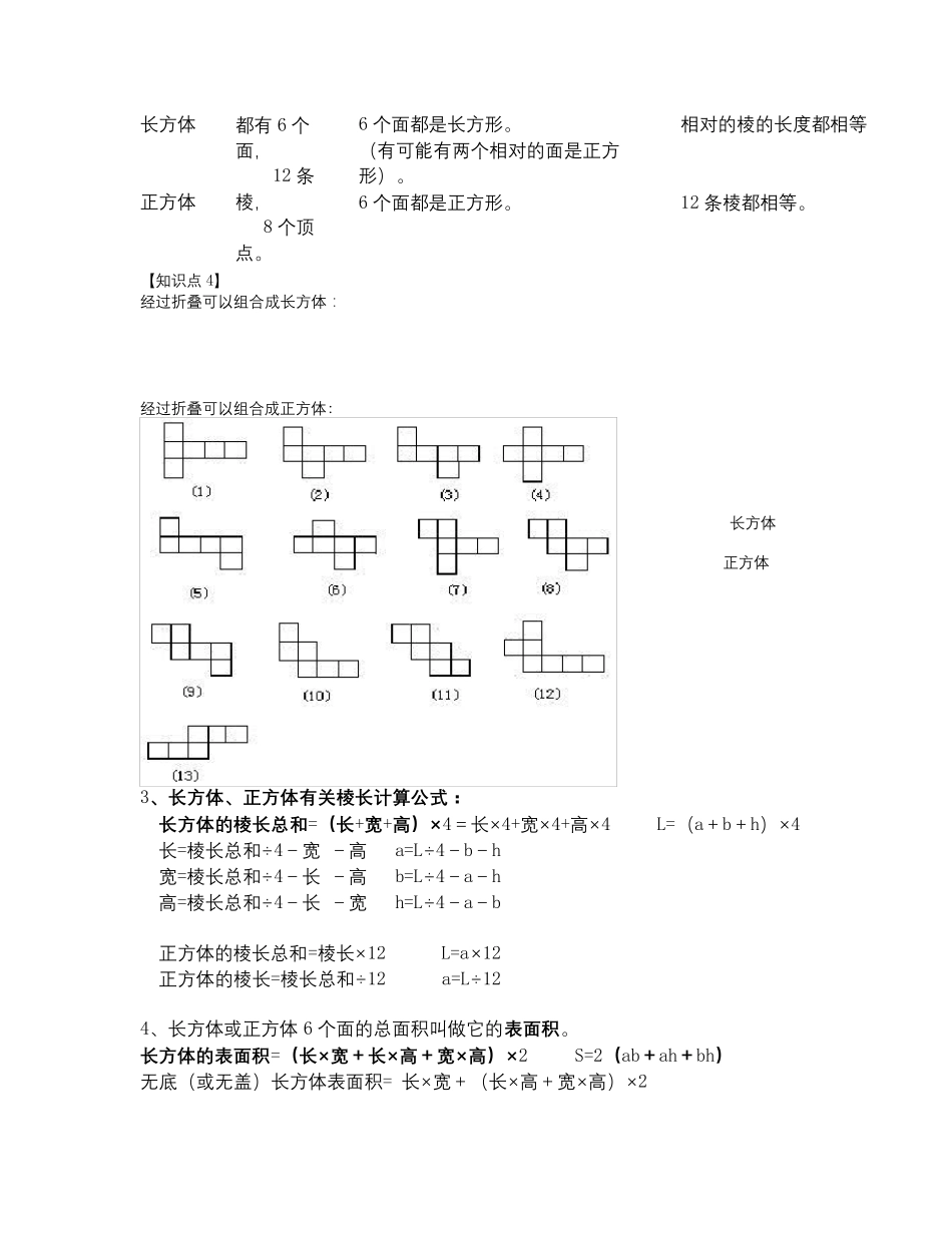 人教版数学五年级下册知识点归纳总结_第3页