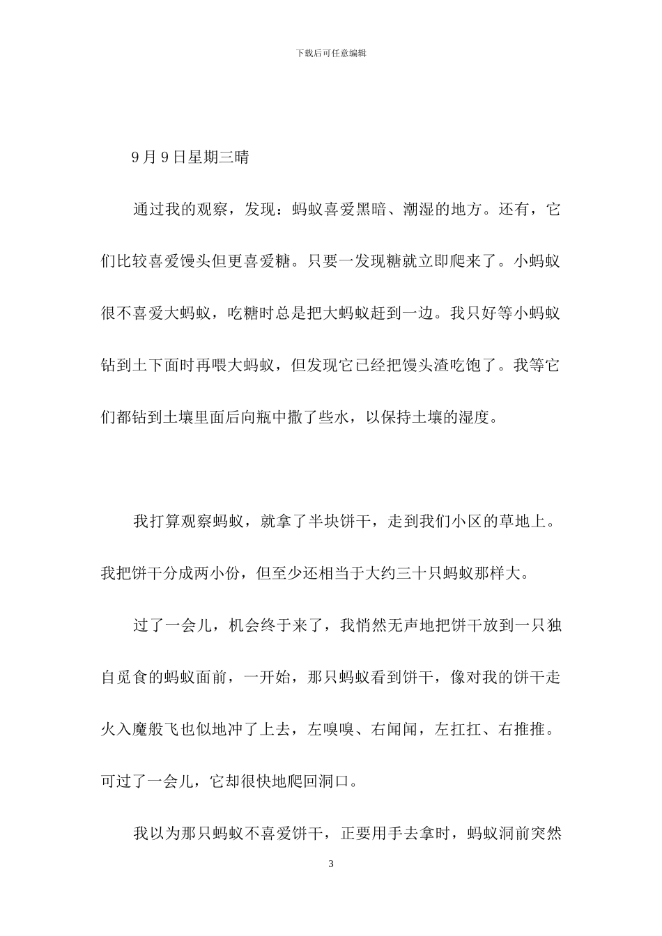 蚂蚁的观察日记_第3页