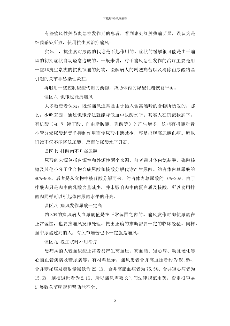 血尿酸与痛风的十大误区-你都了解吗？_第2页