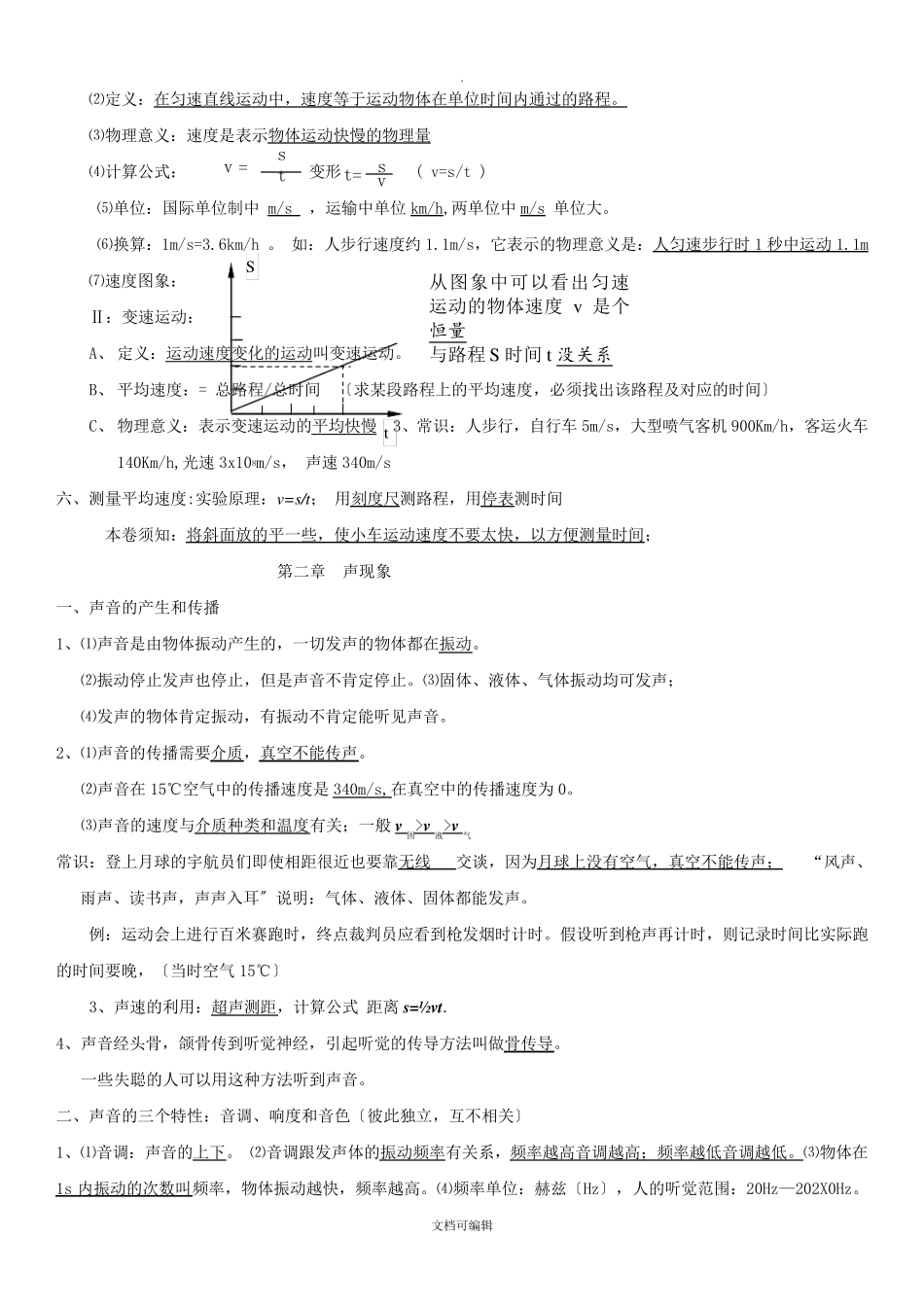 人教版物理八年级上册全册知识点总结_第2页