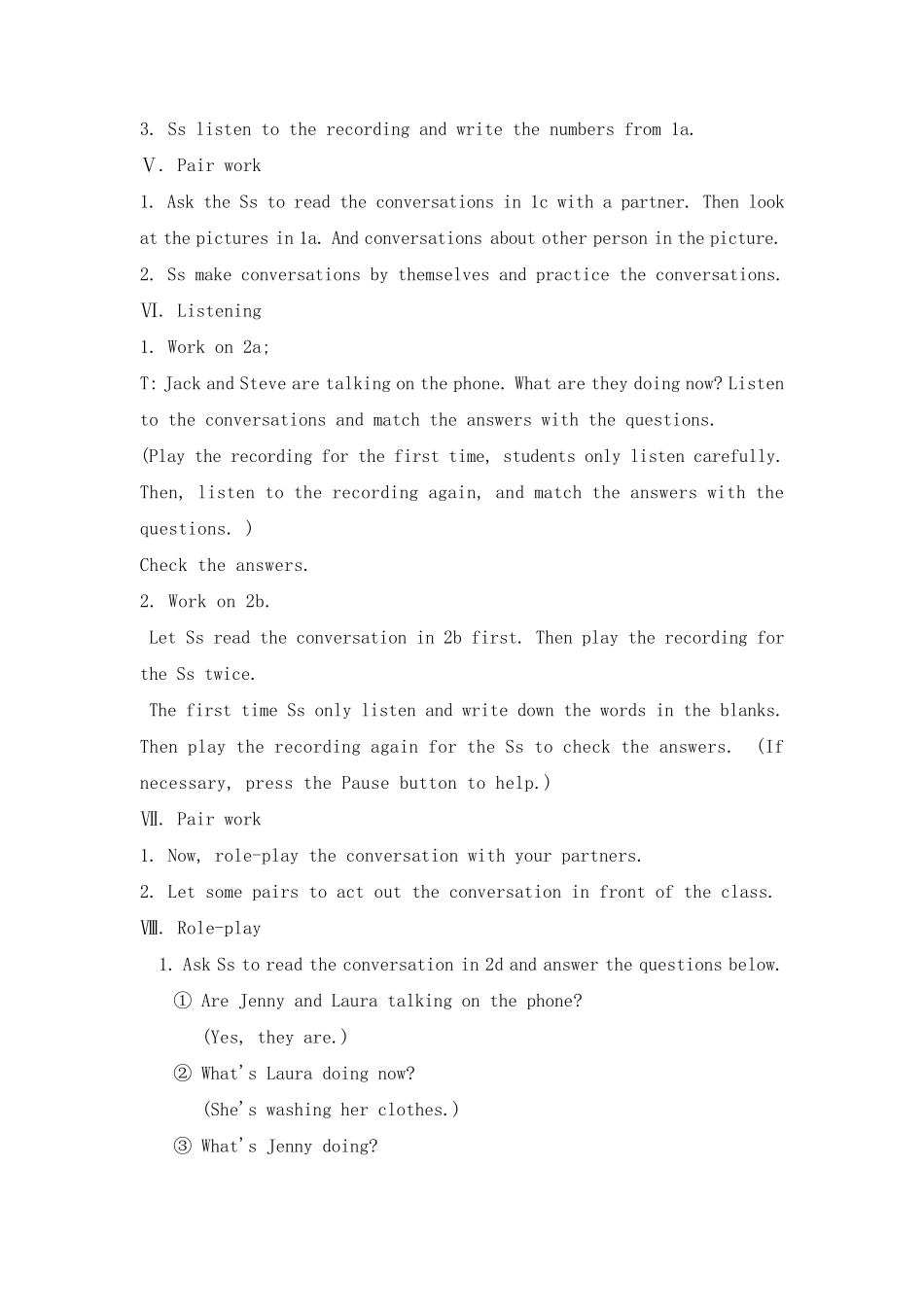 人教版英语七年级下Unit6单元整体教案设计_第3页