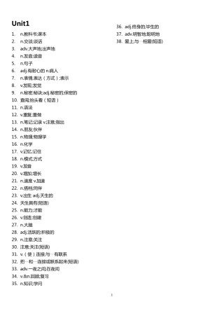 人教版英语九年级全册单词表听写版