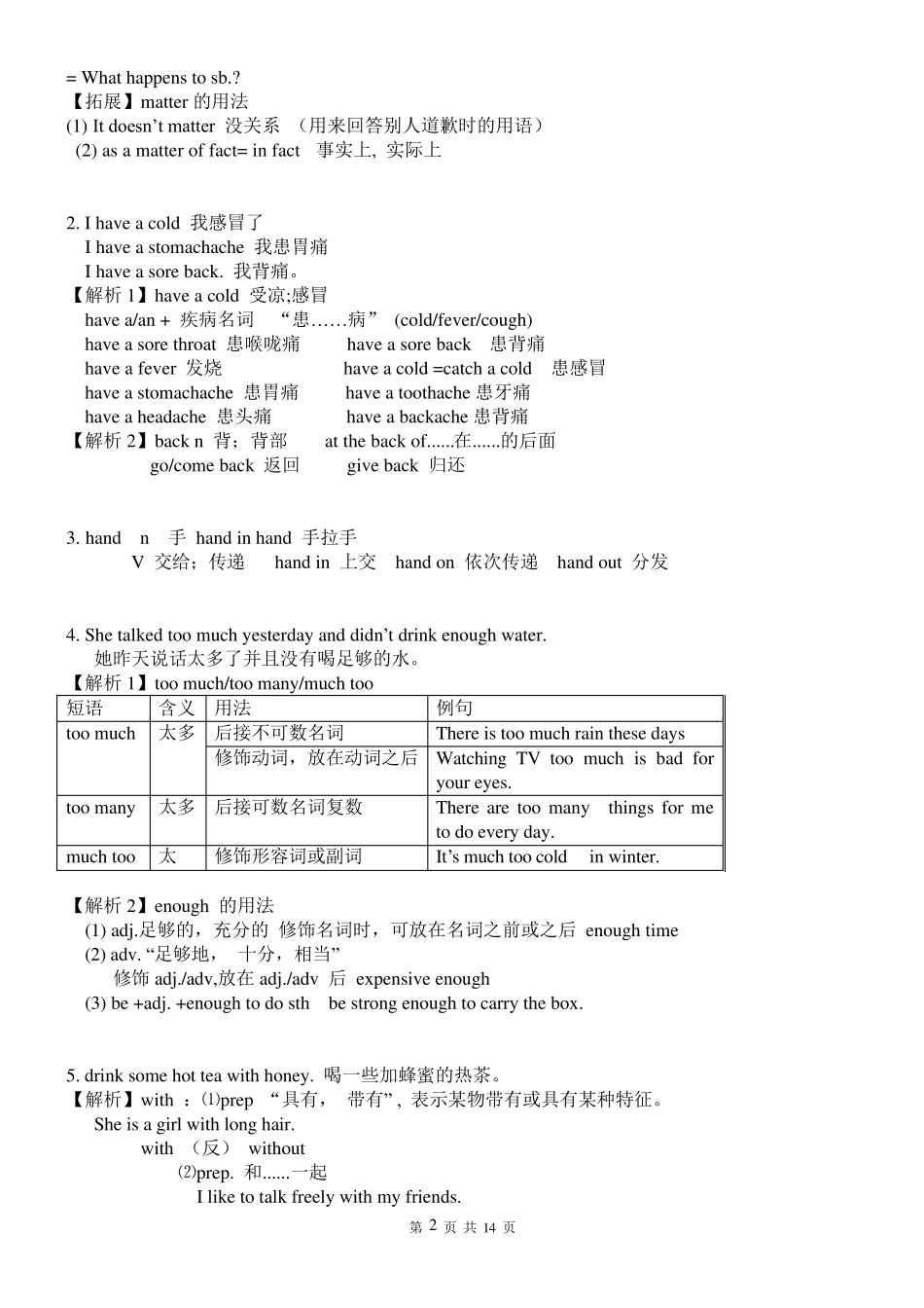 人教版英语八年级下册unit1单元知识点归纳总结_第2页