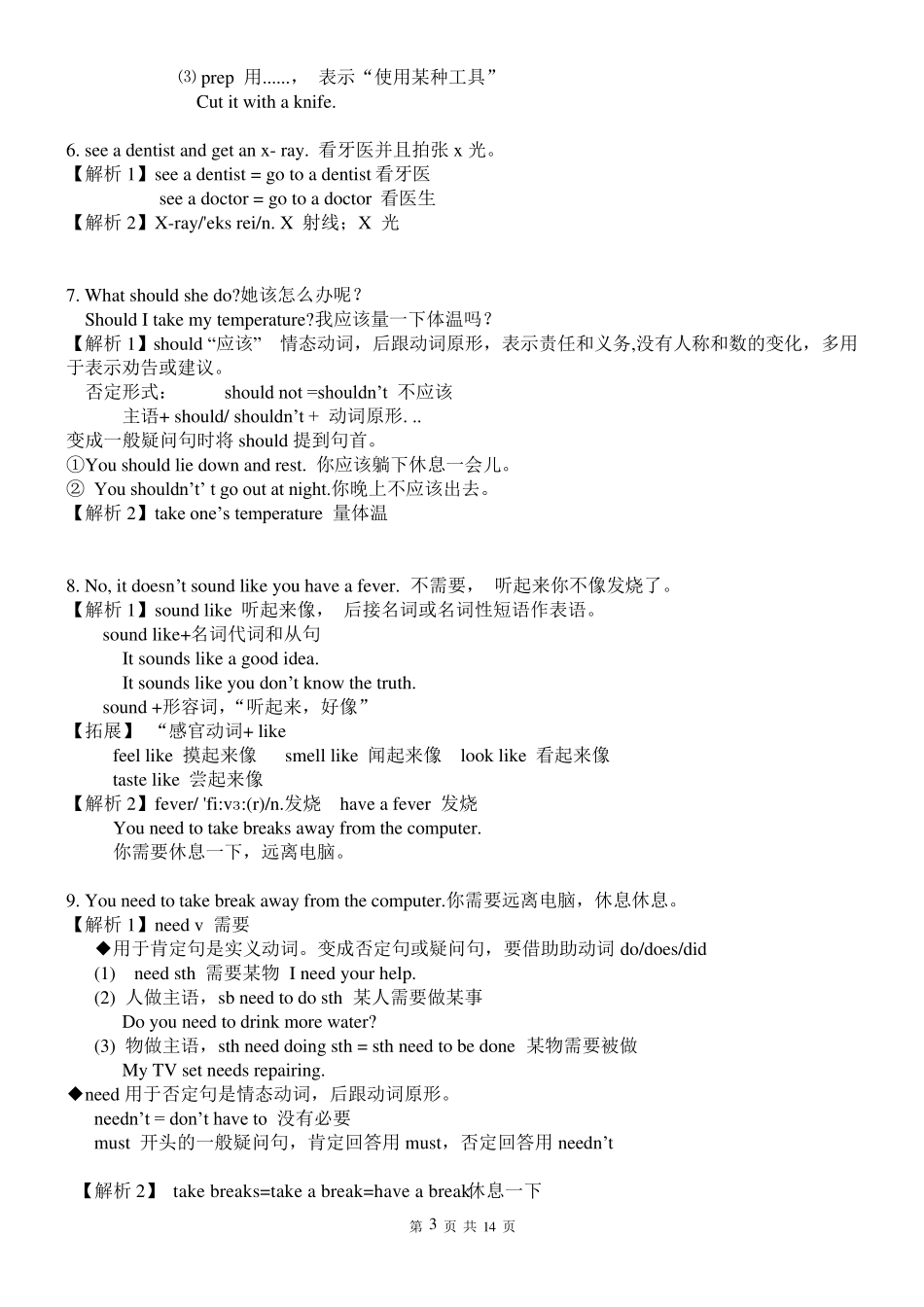 人教版英语八年级下册unit1单元知识点归纳总结_第3页