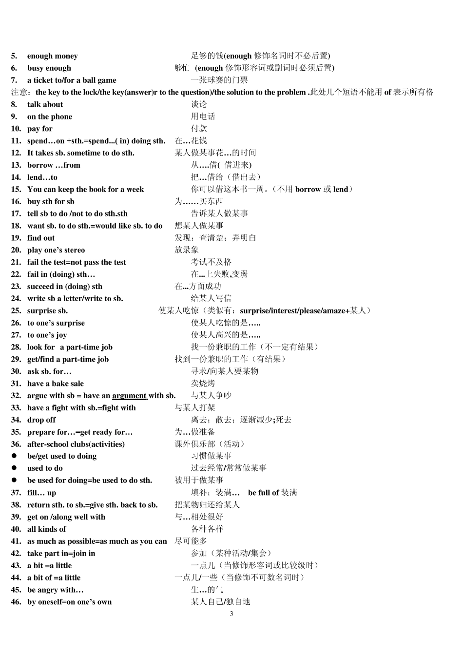 人教版英语八年级下重点短语句型及语法总汇_第3页