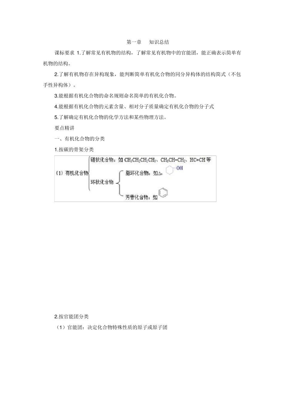 人教版选修五有机化学知识总结_第1页